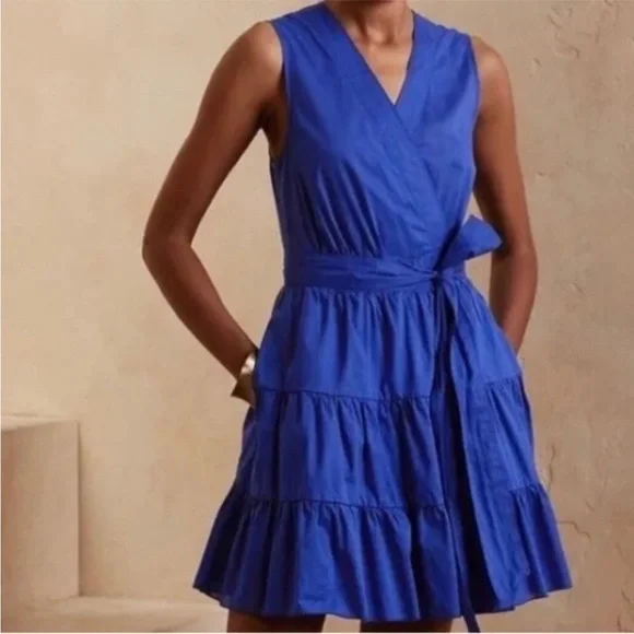 NWT! Banana Republic Stampa Mini Dress - Small Tall 💛 - Picture 2 of 7